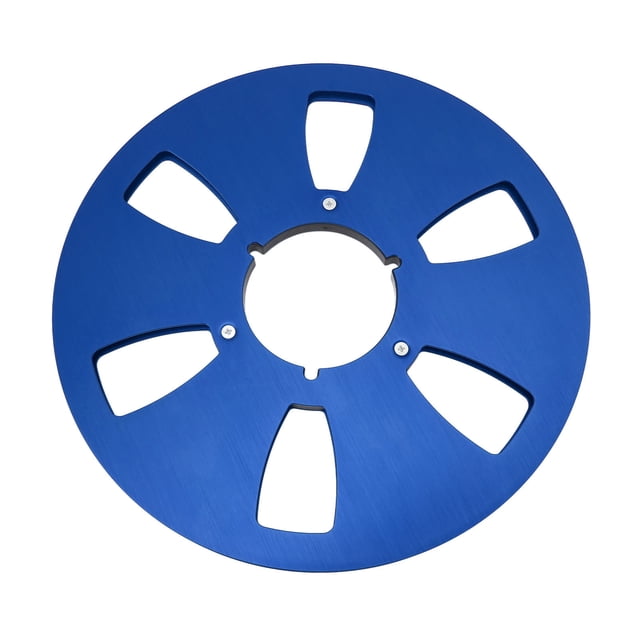 Sound Tape Empty Reel, Professional 6 Hole Improve Sound Quality Low Noise Opening Machine Part 1/4 10.5 Inch Empty Takeup Reel for Reel To Reel Tape Player Blue