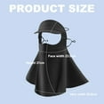 thumbnail image 2 of 1pcs summer ice silk sunscreen mask full face female protection forehead and neck UV protection remove brim - black, 2 of 5