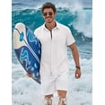 thumbnail image 4 of COOFANDY Men's Button Down Shirt Short Sleeve Casual Summer Beach Cotton Linen Wedding Shirts, 4 of 6