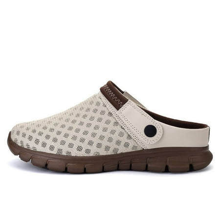

Mesh hole beach shoes slip-on half slippers