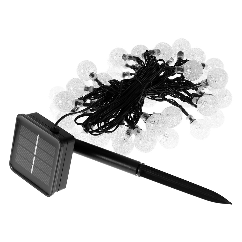 HOMEMAXS 1 Pack Solar String Light Crystal Ball Lamp String Garden