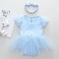 thumbnail image 4 of Emy Dola Newborn Baby Girls Cartoon Romper Dress With Headband 2Pcs Infant Fairy Princess Tutu Dresses Baby Birthday Party Tulle Fancy Dressy, 4 of 8