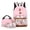 Pink stitching, variant on Japanese Style Backpack With Floral Shoulders,All blue