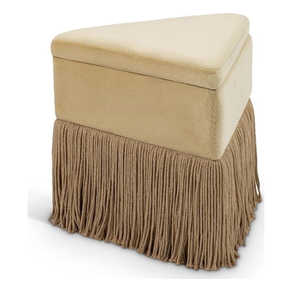 Meridian Furniture Trivoli Camel Velvet Ottoman/Stool