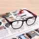 thumbnail image 3 of Gafas de lectura unisex Almohadilla suave para la nariz Lentes transparentes Gafas para personas mayores para hombres y mujeres (Negro mate rojo +300), 3 of 8