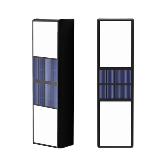 Arestory 2 Pack Solar Lights Outdoor Waterproof for Stairs Decor, Solar Deck Lights Stainless Steel Step Fence Patio Post Wall Lamp for Garden Pathway Walkway LED Lamp Light [White Light]