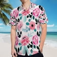 thumbnail image 5 of High Quality Hawaiian Shirts for Men Short Sleeve Aloha Beach Shirt Floral Summer Casual Button Down Shirts Blouses 95TJJE, 5 of 7