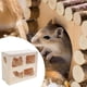 thumbnail image 4 of Casa de madera para hámster, refugio de 2 niveles, cabaña para hámster, escondite para mascotas pequeñas, 4 of 6
