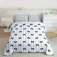 thumbnail image 2 of jejeloiu Cute Bowtie Queen Comforter Set,Blue White Black Bedding Sets,Princess Bow Knot Bedding Comforter Set For Girls,Microfiber Bedroom Decor Reversible,3pcs, 2 of 8