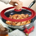 thumbnail image 3 of Langgg Rust-proof Pot Lid Handle And Sealing Good Sealing Kitchen Pot Coverl Food Lids black 18-20-22, 3 of 6