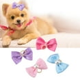 thumbnail image 3 of 20 piezas lindos acesorios para el cuidado de mascotas, perro Pequeño Cachoro Puntos imitación perla Patrón de Lago cuerda para el pelo Banda para el pelo para perros gatos gatos gatos, 3 of 7