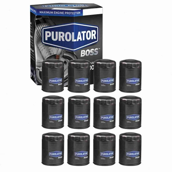 12 pc Purolator BOSS PBL22500 Engine Oil Filters for Oil Change Lubricant Filters Fits select: 2014-2023 CHEVROLET SILVERADO, 2011-2023 FORD F150
