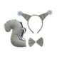 thumbnail image 5 of Kit de disfraz de cola de animal para cosplay, diadema para fiestas temáticas de animales, fiestas, decoración gris, 5 of 8