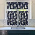 thumbnail image 3 of Dog Print Kitchen Curtains 36 Inch Short - 3 Panel Set, Cute Puppy & Floral Design, Rod Pocket Pet Lover Curtains 100% Polyester, Paw & Bone Pattern for Kitchen, Living Room, Bedroom, Easy Wash, 3 of 6