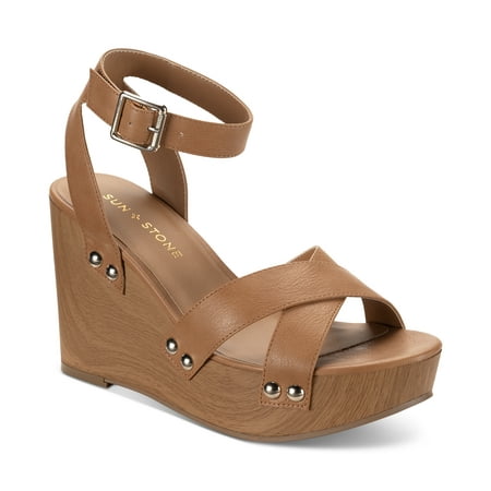 Sun Stone Tiaraa Ankle-Strap Platform We Cognac 6M