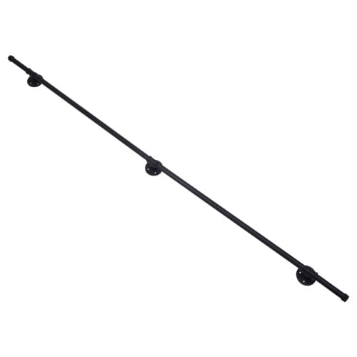 6.6FT Industrial Staircase Handrail Pipe Bar Foot Rail Wall Mount Stair