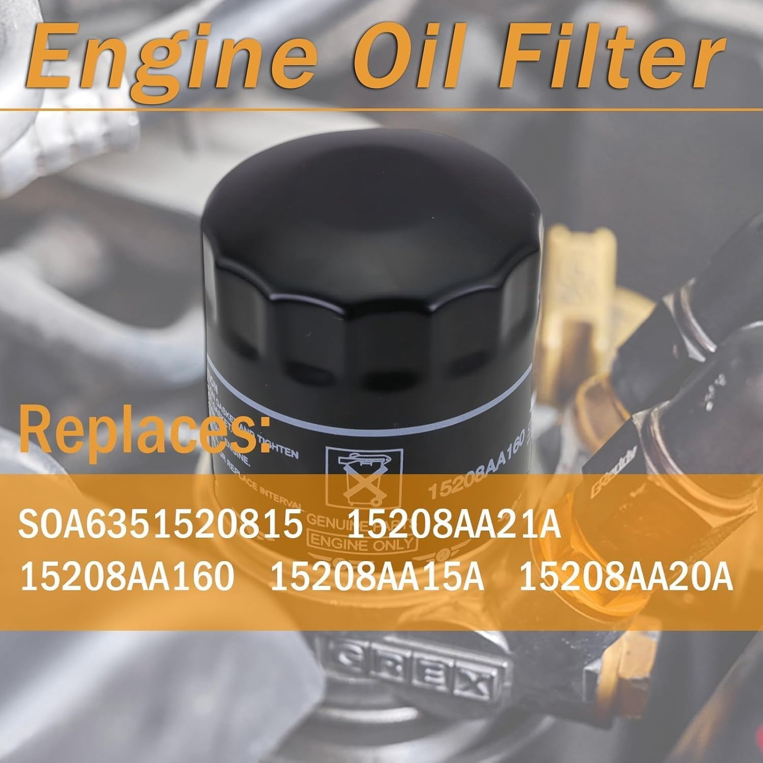 15208AA21A Engine Oil Filters, Fits for Subaru 2013-2025 Outback