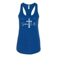 thumbnail image 2 of Wild Bobby John 3:16 Cross Inspirational/Christian Women Racerback Tank Top, Royal, Large, 2 of 5