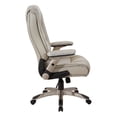 thumbnail image 5 of Executive Bonded Leather Chair in Taupe Gray with Cocoa Coated Flip Arms, 5 of 10