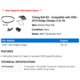 thumbnail image 2 of Timing Belt Kit - Compatible with 2006 - 2010 Dodge Charger 3.5L V6 2007 2008 2009, 2 of 2