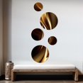 thumbnail image 3 of Designart "Modern Opulence Gold Sofa I" Modern Waves Metal Wall Art Set of 5 Piece, 3 of 5