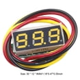 thumbnail image 2 of Probador de voltaje digital de 3 cables 0-100 V Mini voltímetro CC de 0,28 pulgadas (amarillo), 2 of 4