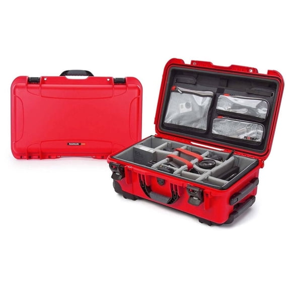 Nanuk 935 Wheeled Waterproof Hard Case Pro Photo Kit, Red
