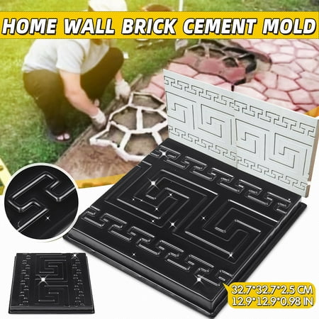 Paver Stone Patio 13inch Reusable Concrete Path Maker Molds Stepping Stone Paver Lawn Patio Yard Garden DIY Walkway Pavement Wall Paving Moulds ()