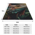thumbnail image 3 of Bixox Fleece Blanket Realistic Colorful Chameleon Pattern Super Soft Double-Sided Microfiber Flannel Blanket for Sofa, Bed, Couch,Suitable for All Seasons - 60"x50", 3 of 5