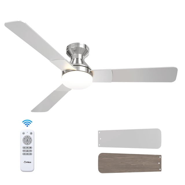 Ventilador de techo Amico de 132 cm de perfil bajo con luz y control remoto