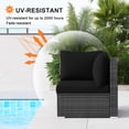 thumbnail image 6 of RADIATA Black 25.6x25.6 Outdoor Cushions, Water-Resistant & Weather-Resistant Patio Furniture Replacement Covers – Durable, Skin-Friendly Outdoor Cushion Slipcovers (Cover Only), 6 of 9