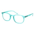 thumbnail image 1 of Thin Plastic Keyhole Rectangle Hipster Design Reading Glasses Teal +2.75, 1 of 3