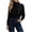 Black 10, variant on Karymi Summer Tops for Women 2026 Solid Mock Neck Bow Tie Blouse, Draped Long Sleeve Loose Casual Top, Elegant Office Daily Outfits Womens T Shirts