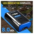 thumbnail image 3 of 40V 8000mAh Replacement Battery, 8.0Ah Li-ion for 40 Volt Tools - Compatible KPM1040A-03, KM-1640-06, KM4040-06 - Cordless Power Tool Battery, 3 of 6