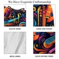 thumbnail image 4 of luoweisi Men's Beach Shorts Quick Dry Swim Trunks with Mesh Lining Musical Instrument L, 4 of 5