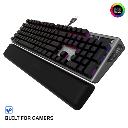 XANOVA MAGNETAR RGB Mechanical Keyboard, Gaming Keyboard with Blue Switch, 104 Keys 100% Anti-ghosting for PC,