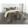 thumbnail image 3 of Ambesonne Gothic Quilted Bedspread Set 3 Pcs, Dragon Monster, Queen Size, Brown Grey, 3 of 5