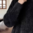 thumbnail image 5 of Babcutegg Mens Fuzzy Fleece Sweater Crew Neck Knit Long Sleeve Fall Winter Warm Casual Sweaters Size XL, 5 of 5