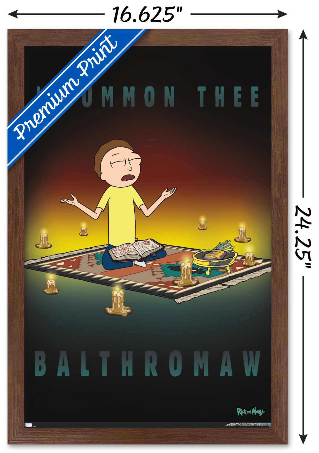 Rick And Morty - Balthromaw Wall Poster, 14.725" x 22.375", Framed