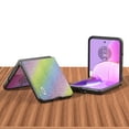 thumbnail image 2 of for Motorola Moto Razr 40 Bling Case, Motorola Moto Razr 40 Phone Case Glitter Hybrid Case [Hard PC + PU Leather] Rugged Case Slim Shockproof Protective Phone Cover,Rainbow, 2 of 7