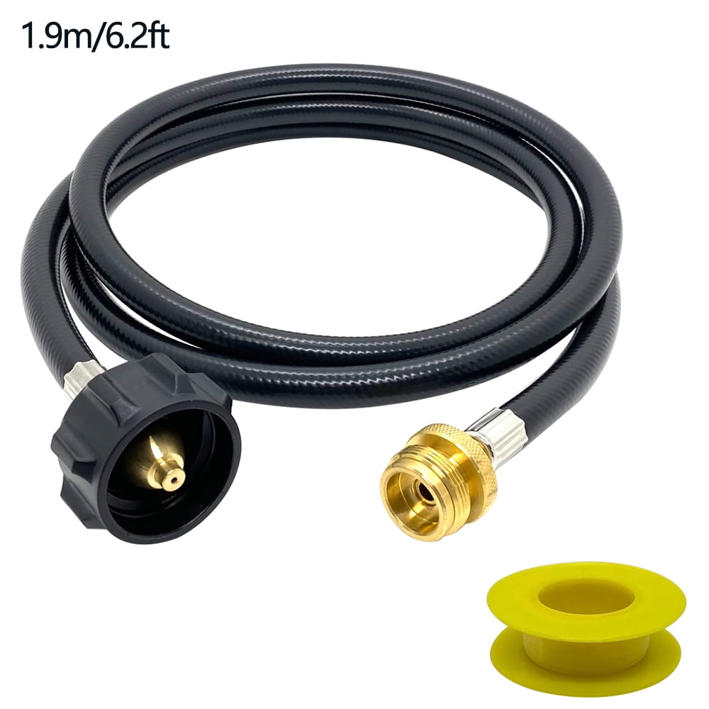 PVUEL 6.2Ft Propane Hose w/Adapter High Pressure Hose Replacement Kit