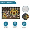 thumbnail image 6 of Yellow Sunflowers Placemats Set of 8, Western Star Brown Farmhouse Plaid Placemats for Dining Table, Place Mats for Kitchen Tabletop, Waterproof Wipeable Dining Table Mats Set, 6 of 9