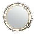 thumbnail image 2 of Safavieh Storm 30 in. Radiant Rings Round Mirror, Antique Brass, 2 of 5