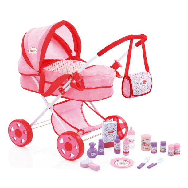 Little Mommy Doll Pram 17 Piece Play Set