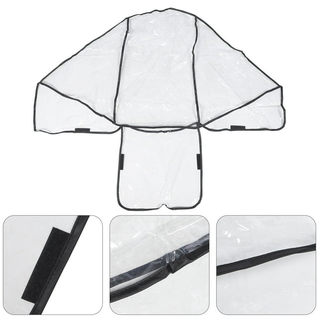OULII 1Pack Transparent PVC Double Stroller Rain Cover for Twins Stroller with Waterproof Protection