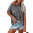 thumbnail image 1 of Sherrylily Women T shirts Tops Casual Loose Tee with Pocket, 1 of 2