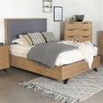 thumbnail image 2 of Taylor Upholstered Eastern King Panel Bed Light Honey Brown and Grey, 2 of 14