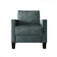 thumbnail image 2 of Castle Place Contemporary Corduroy Velvet Chair, Light Blue, 2 of 8