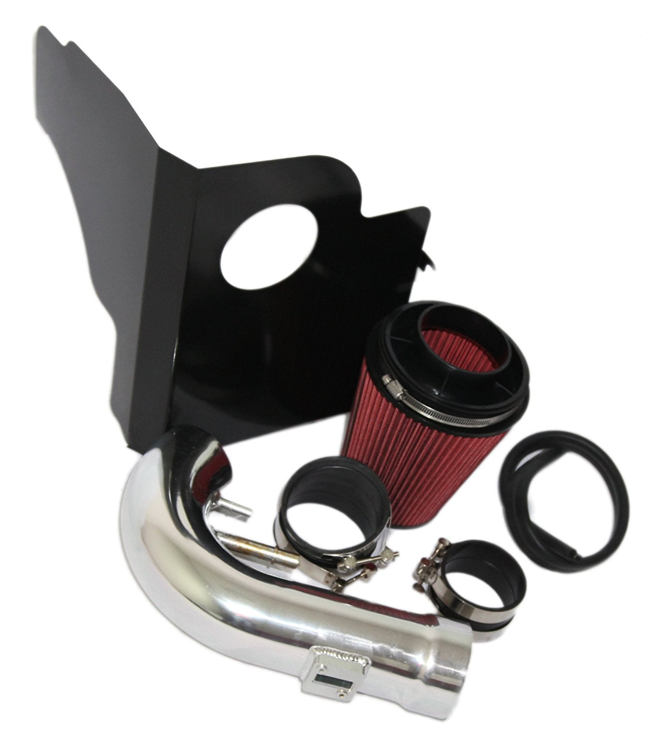For 11-14 Ford Mustang Boss V8 Air Intake Induction Heat Shield Red Piping Kit