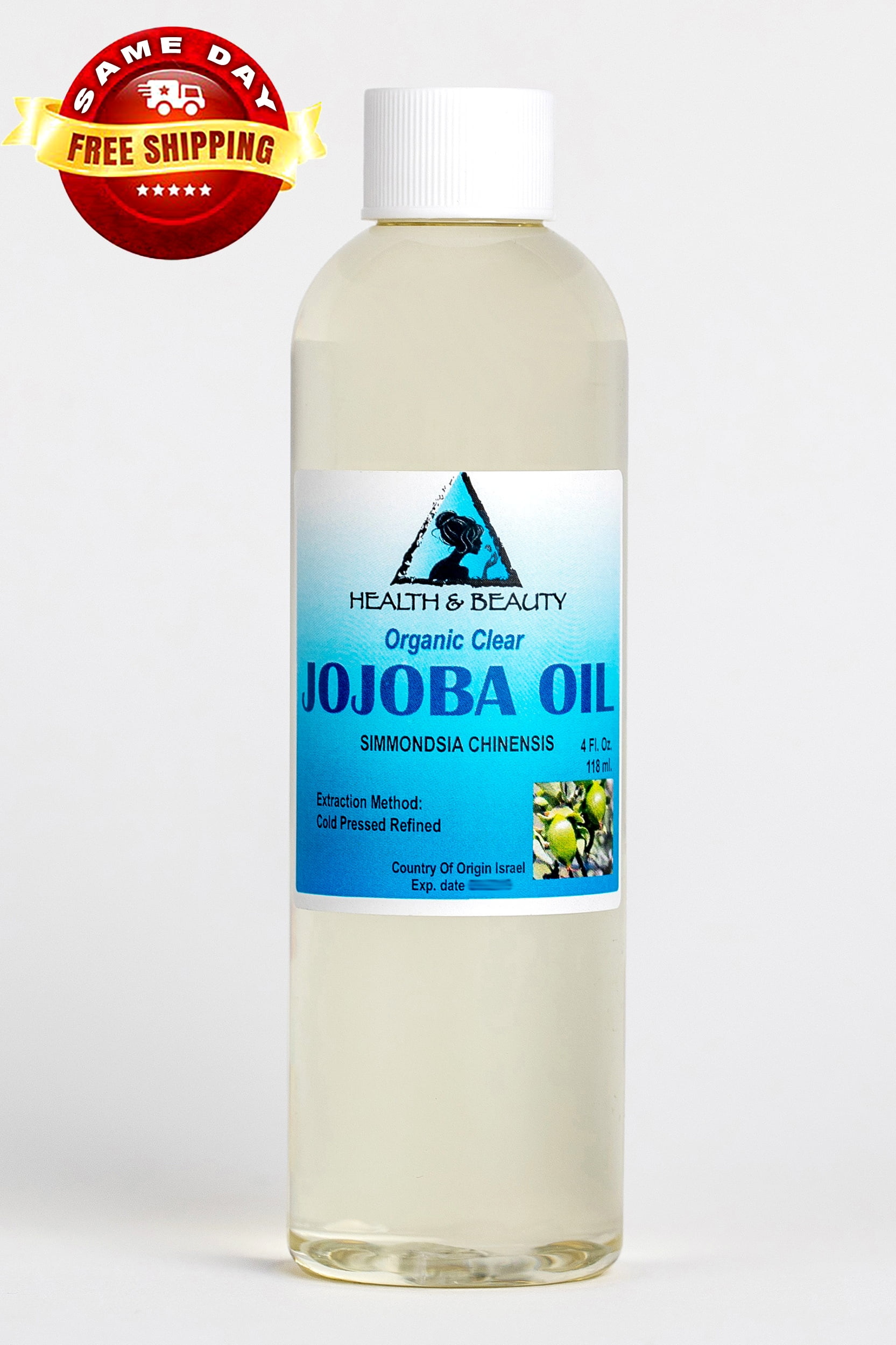 JOJOBA OIL CLEAR ORGANIC CARRIER COLD PRESSED REFINED 100% PURE 4 OZ